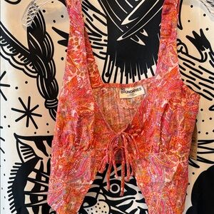 Women's Pink Paisley Top